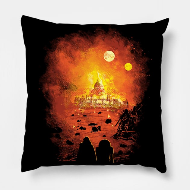 Rise From The Ashes Pillow by Daletheskater