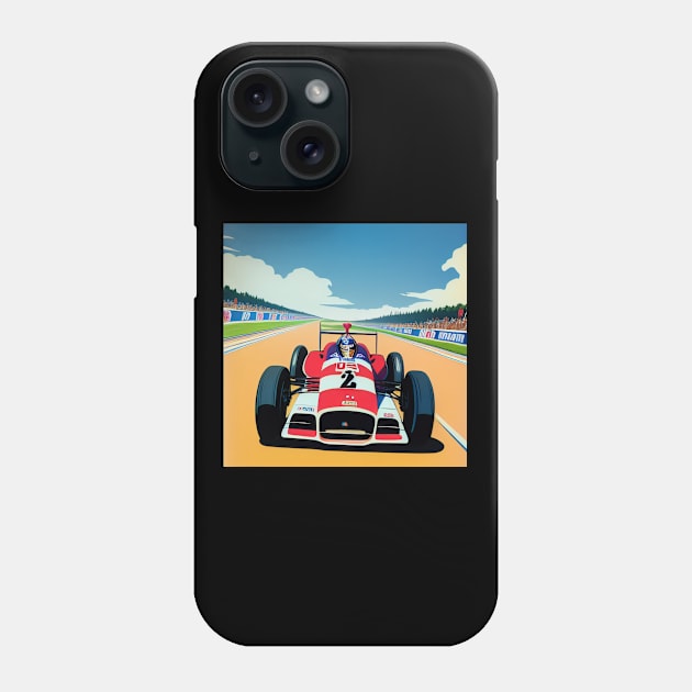 Vintage F1 Formula One Race to Finish line Phone Case by BAYFAIRE