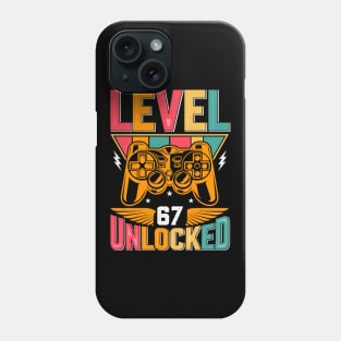 Level 67 Unlocked Awesome Since 1956 Funny Gamer Birthday Phone Case