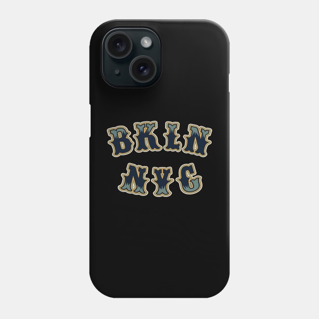 Brooklyn New York Font Fusion - Distinctive Typeface Design Phone Case by Boogosh