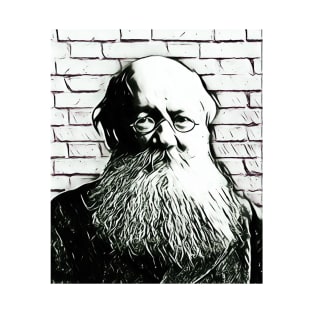 Peter Kropotkin Black and White Portrait | Peter Kropotkin Artwork 12 T-Shirt