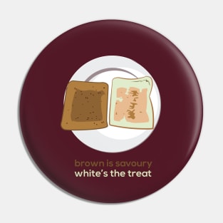 Brown is savoury, white's the treat Pin