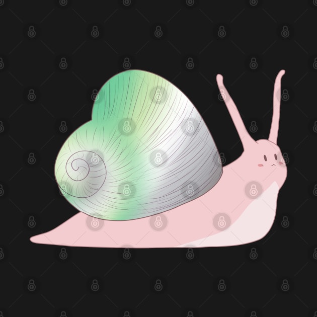 Aro Pride Love Heart Snail by celestialuka