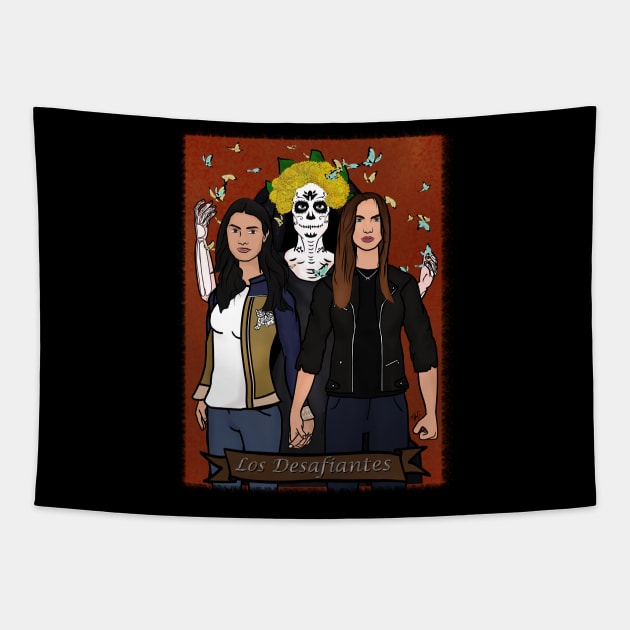 Juliantina - The Defiant Ones (Spanish) Tapestry by Daburninator22