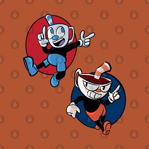 cuphead and mugman by inkpocket