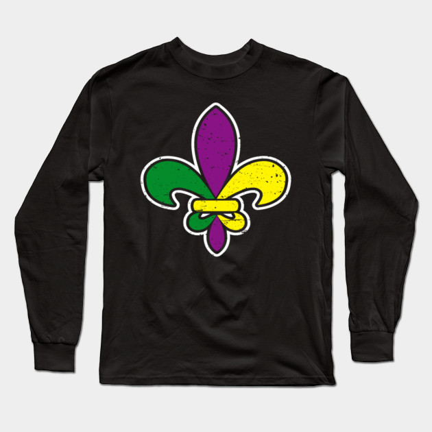 Mardi Gras Fleur De Lis Paint Splatter Nola Fleur De Lis Long