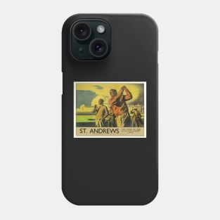 St Andrews Golf Lithograph Phone Case