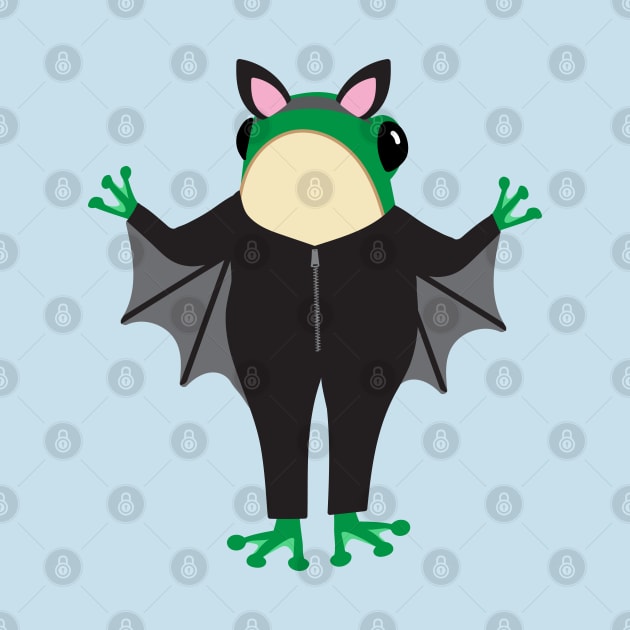 Frog in a Halloween bat costume by Jennifer Ladd