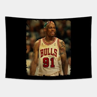 Dennis Rodman - Vintage Design Of Basketball Tapestry