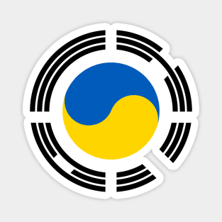 Korean Ukrainian Multinational Patriot Flag Series Magnet