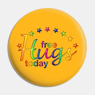 Free Hugs Today Stars Pin