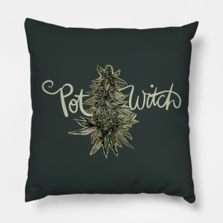 Pot Witch Weed Flower Pillow