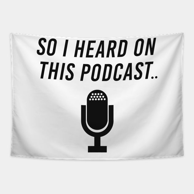 Heard Podcast Microphone Mic Tapestry by Mellowdellow