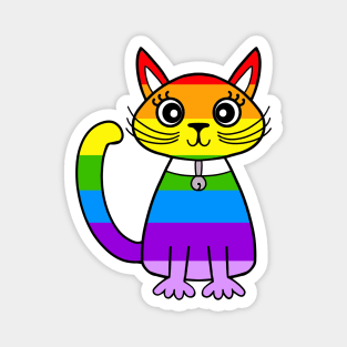 RAINBOW Cat Lovers Magnet