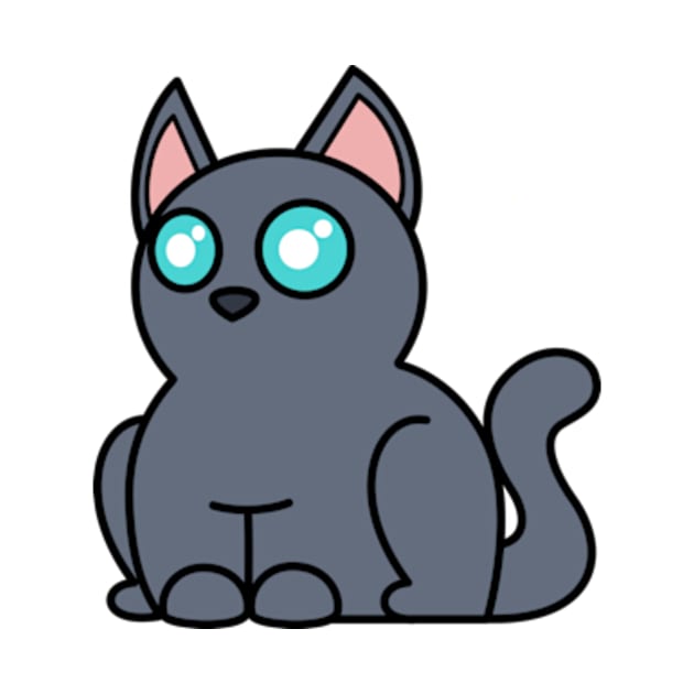 Plump Cat Russian Blue by JadedOddity