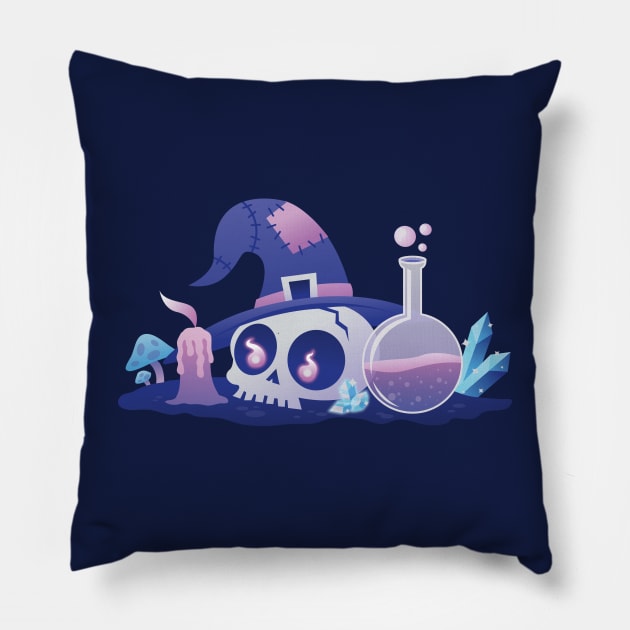 Skull and Potion Pillow by Kappacino Creations