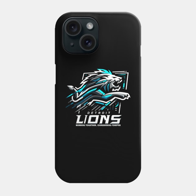 Detroit lions Phone Case by AOAOCreation