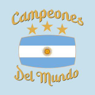 Bandera de Argentina campeones del mundo T-Shirt