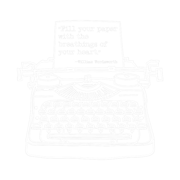 Wordsworth Fill Your Paper, White, Transparent Background by Phantom Goods and Designs