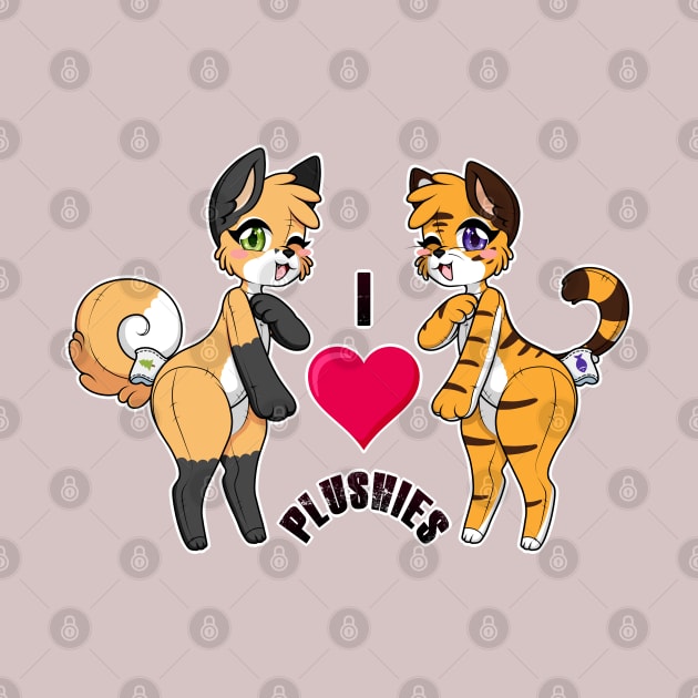 Fox and Tiger - I love plushies by YashaSnow