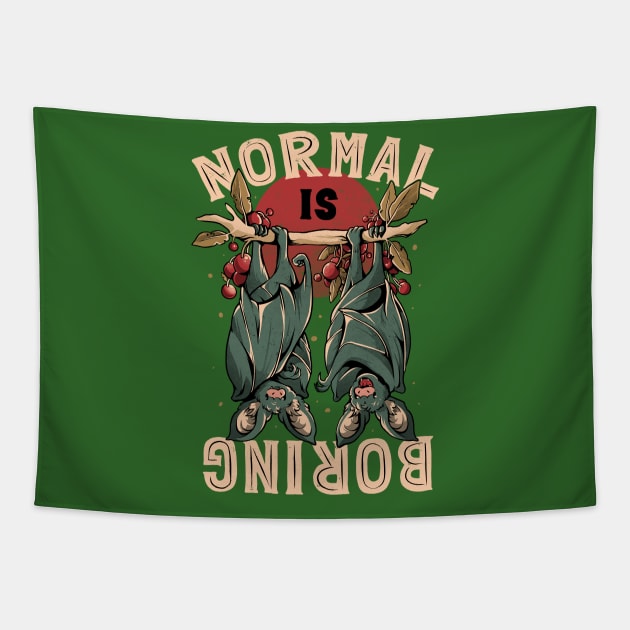 Normal is Boring - Cute Funny Animal Gift Tapestry by eduely