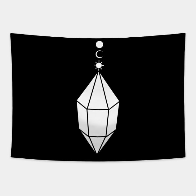 Witchy aesthetic astrological pendant Tapestry by TheDoodlemancer