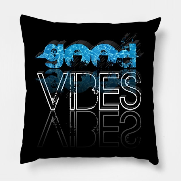 Good Vibes Beach Water Pillow by MaystarUniverse