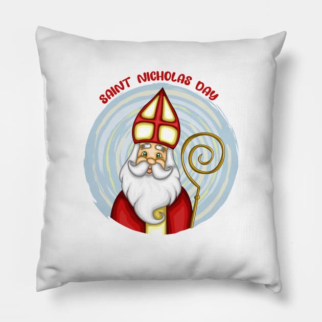 Saint Nicholas day Pillow by klara_art