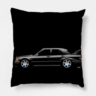 Mercedes 190E Cosworth Evolution II (Black) - Roadside Icons Pillow