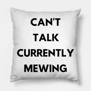 CAN'T  TALK CURRENTLY  MEWING tiktok design shirt Pillow
