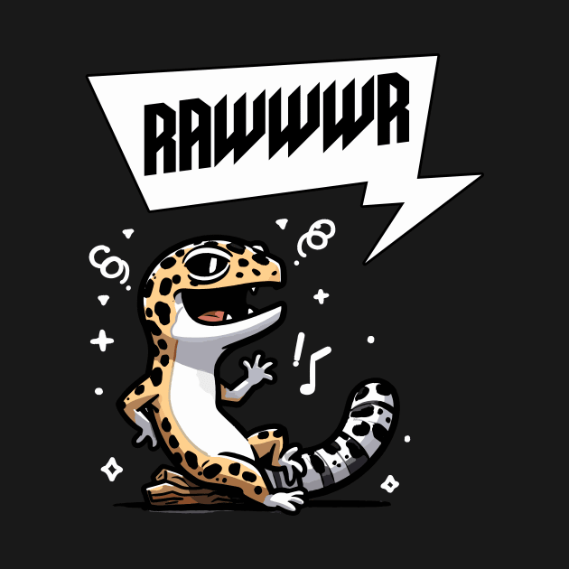 RAWWWR I am a Leopard Gecko by DoodleDashDesigns