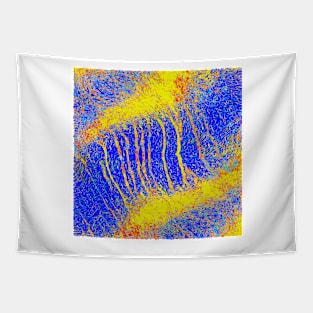 YELLOW RAİN from a VİVİD BLUE SKY Tapestry