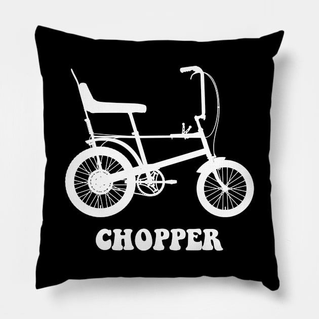 Raleigh Chopper Bicycle Pillow by nutandboltdesign