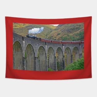 The Jacobite crossing Glenfinnan Viaduct, May 2023 Tapestry