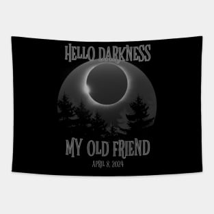 Hello Darkness My Old Friend Solar Eclipse Of April 8 2024 Tapestry