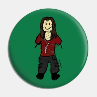 Amanda iii Stick Figure Pin