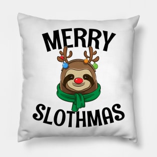 Gift For Sloth Lovers Merry Slothmas Pillow