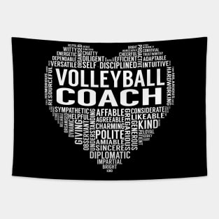 Volleyball Coach Heart Tapestry