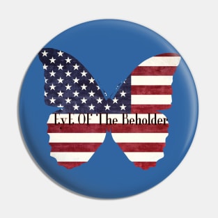 Eye Of The Beholder - Corner Butterfly Flag Pin