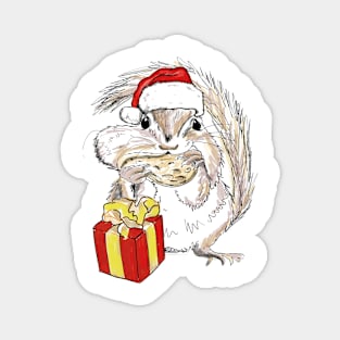 Christmas chipmunk Magnet