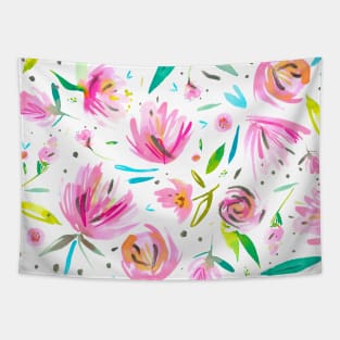 Pocket - Peonies Pink Tapestry