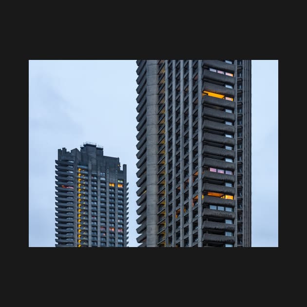 Barbican building at twilight by Sampson-et-al