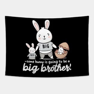 Big Brother Announcement Cute Bunny Family Design Tapestry