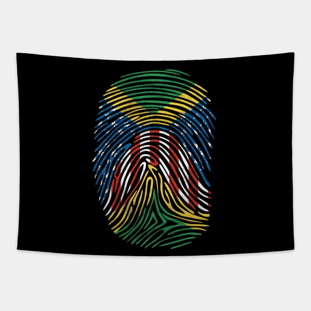 Jamaican American Flag Tapestry by GR-ART