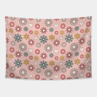 Retro flowers seamless pattern Tapestry