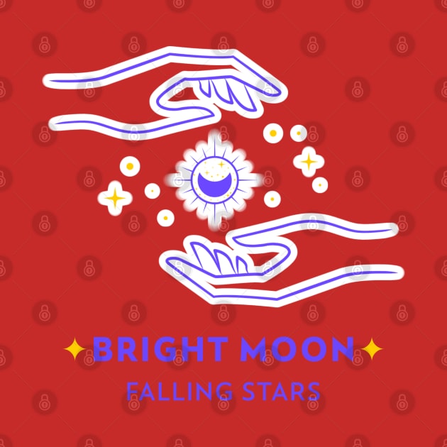 Bright Moon Falling Stars by BlueCloverTrends