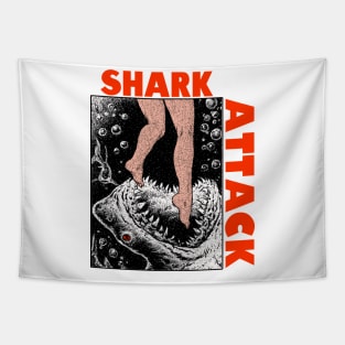 Jaws shark attack Tapestry