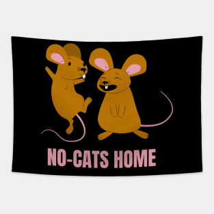 No-Cats Home Funny Mice Design for People Allergic to Cat Hair Tapestry