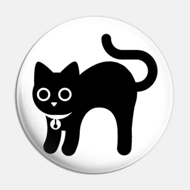 Scared Kitten Cat Silhouette Pin by AustralianMate