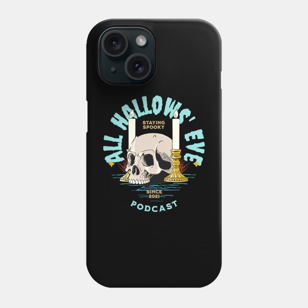 Skull and Candles Phone Case by All Hallows Eve Podcast 